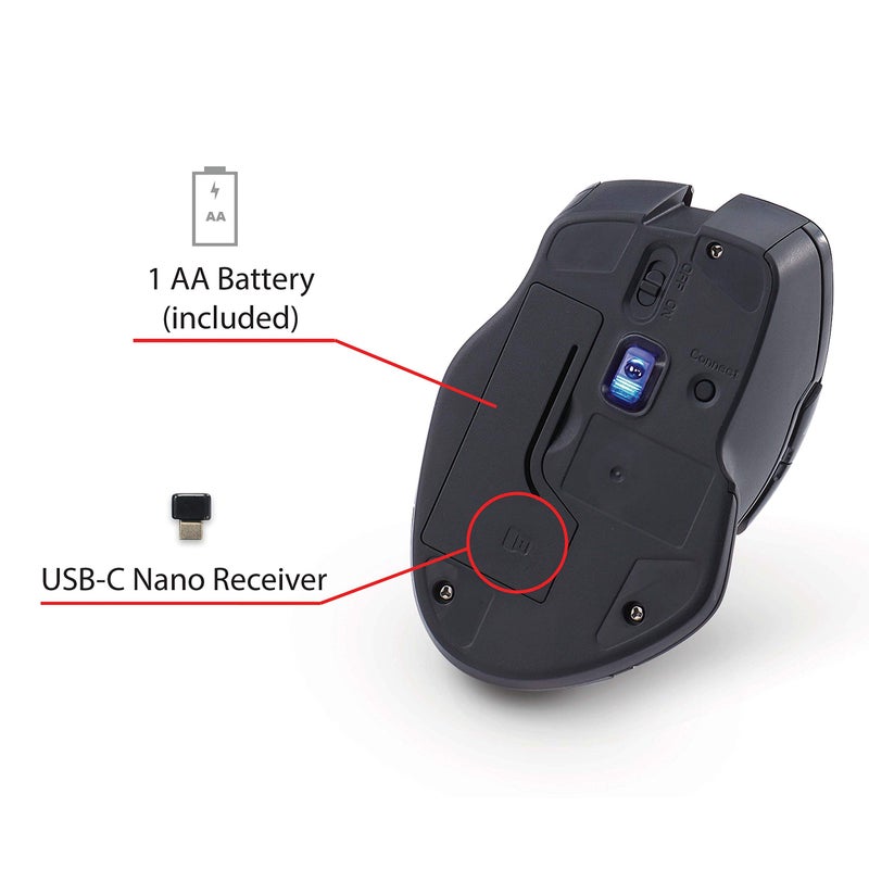 Verbatim USB-C Wireless Blue LED Mouse, Teal, 2.4GHz - Image 5